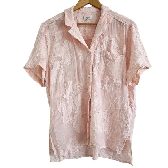 Aritzia Wilfred Atticus button-up shirt soft blush pink small - Picture 14 of 15